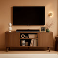 55 Inch Ornatelyfluted TV Stand With Entertainmentcenter