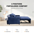 Navy Corduroy Convertible Sleeper Sofa Bed Pockets