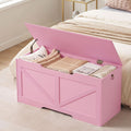 Rose Pink 39.4 Inches Premium Storage Bench Toy Chest