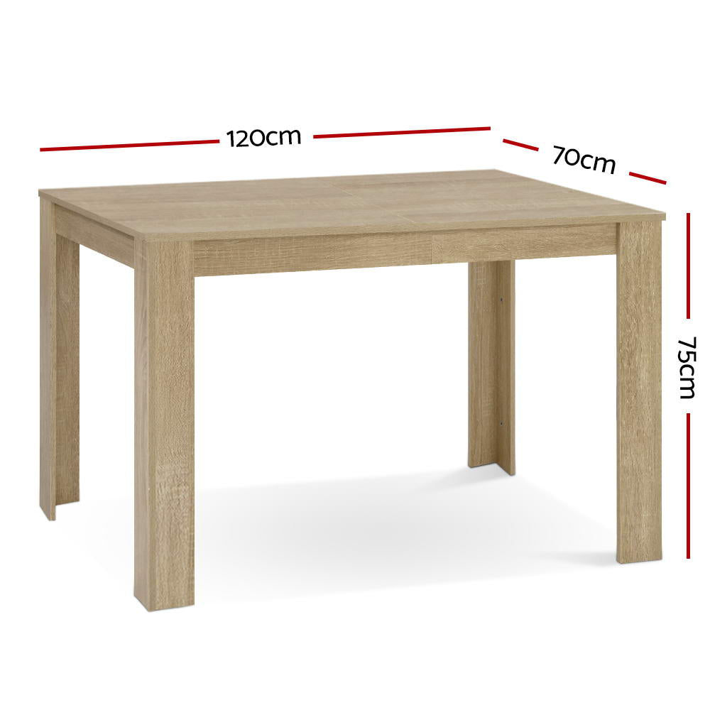 NNEDSZ Dining Table 4 Seater Wooden Kitchen Tables Oak 120cm Cafe Restaurant