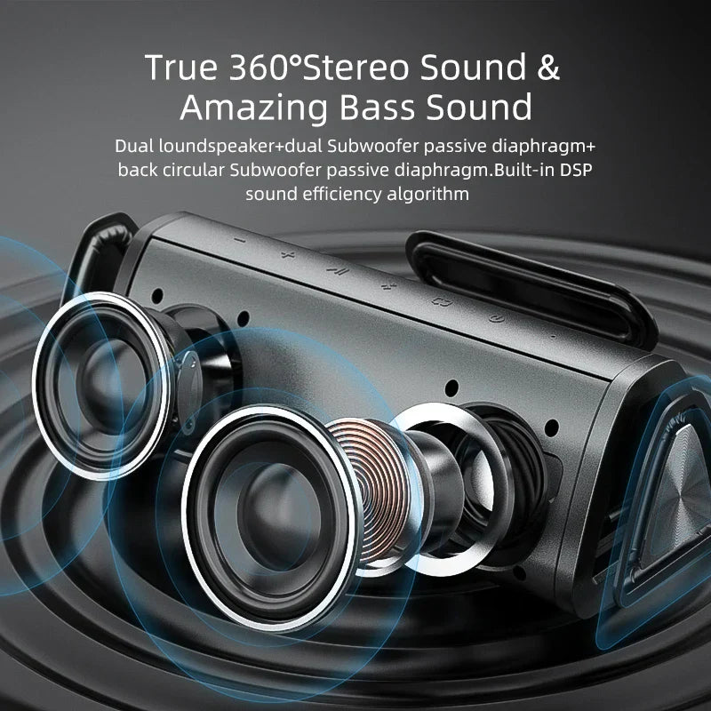 Portable Bluetooth Speaker Black-Graffiti