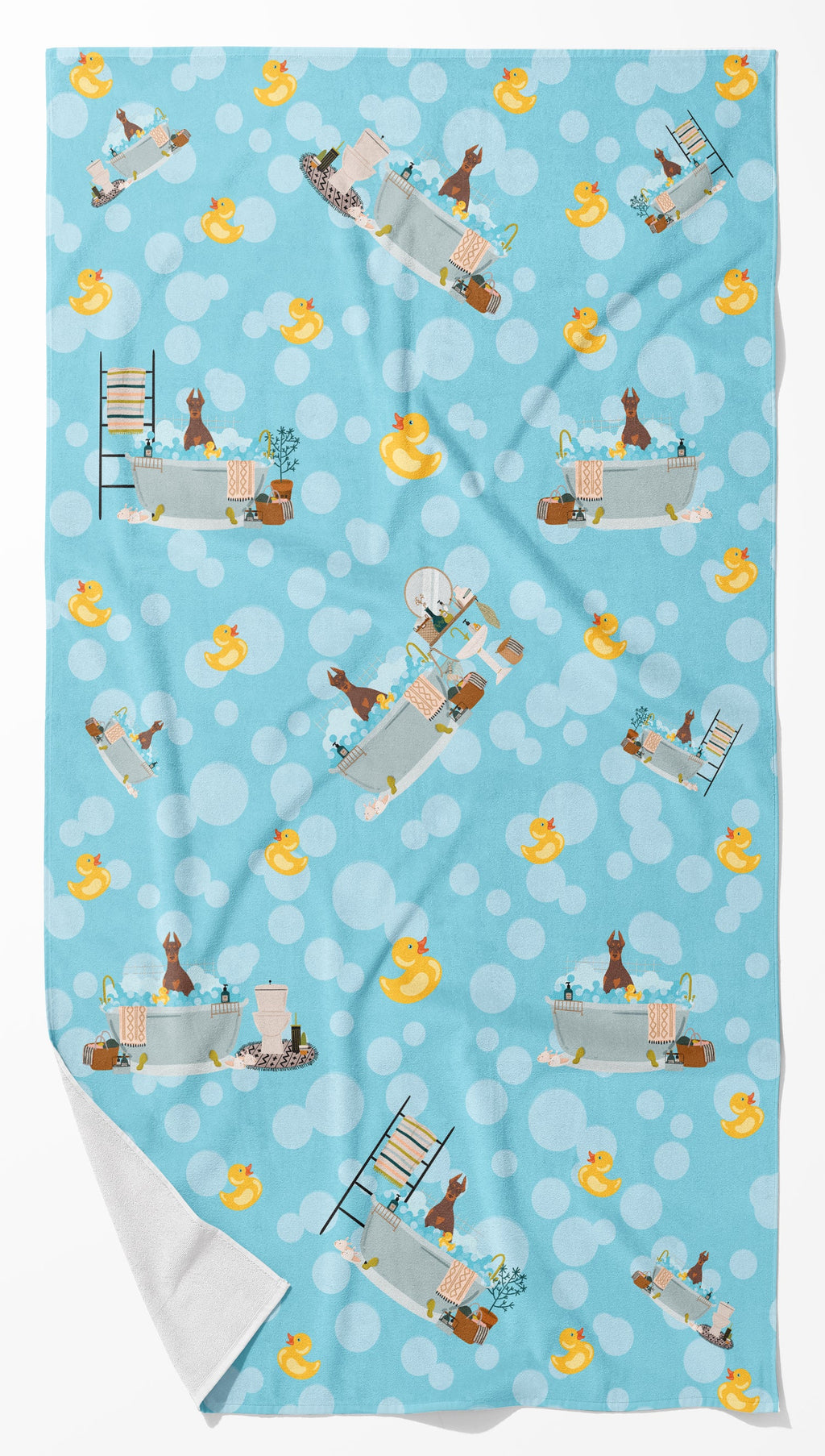 Red and Tan Doberman Pinscher Bath Towel Large