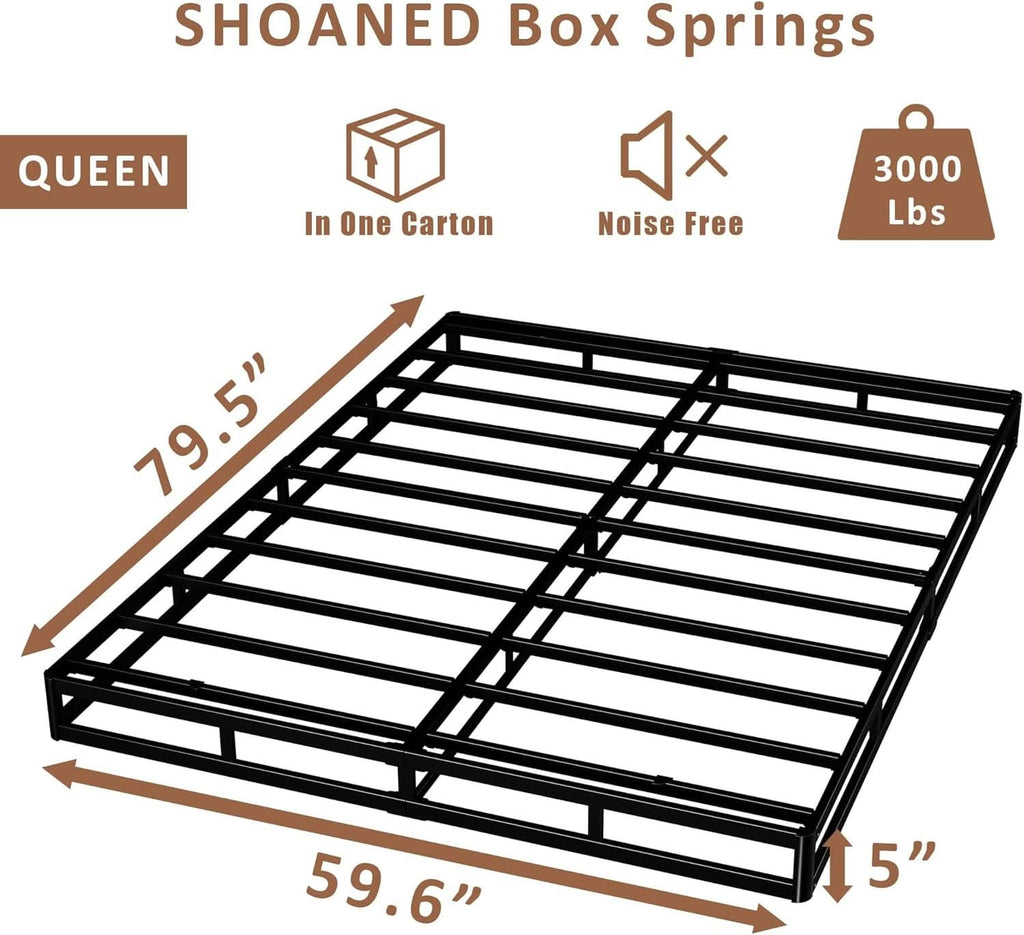 Queen Size Low Profile Box Spring for All Mattresses